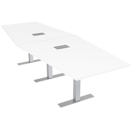 Skutchi Designs 45 in W, 144 in L, 29 in H, Engineered Wood Top, White HAR-HEX.IR-46x143-T-ELEC-XD09